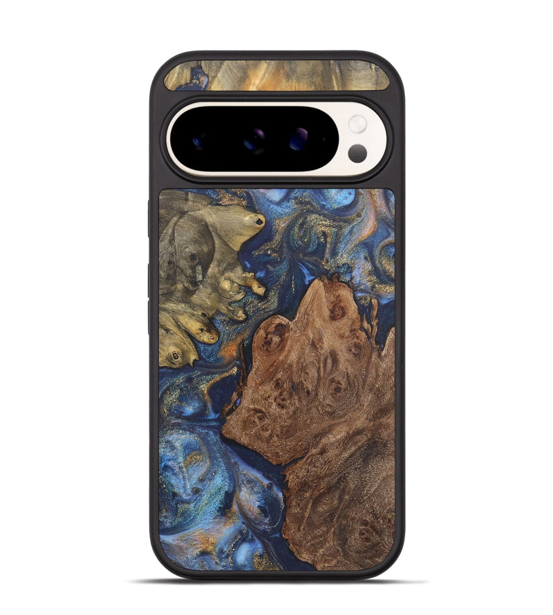 Pixel 9 Wood Phone Case - Jakob (Teal & Gold, 724212)