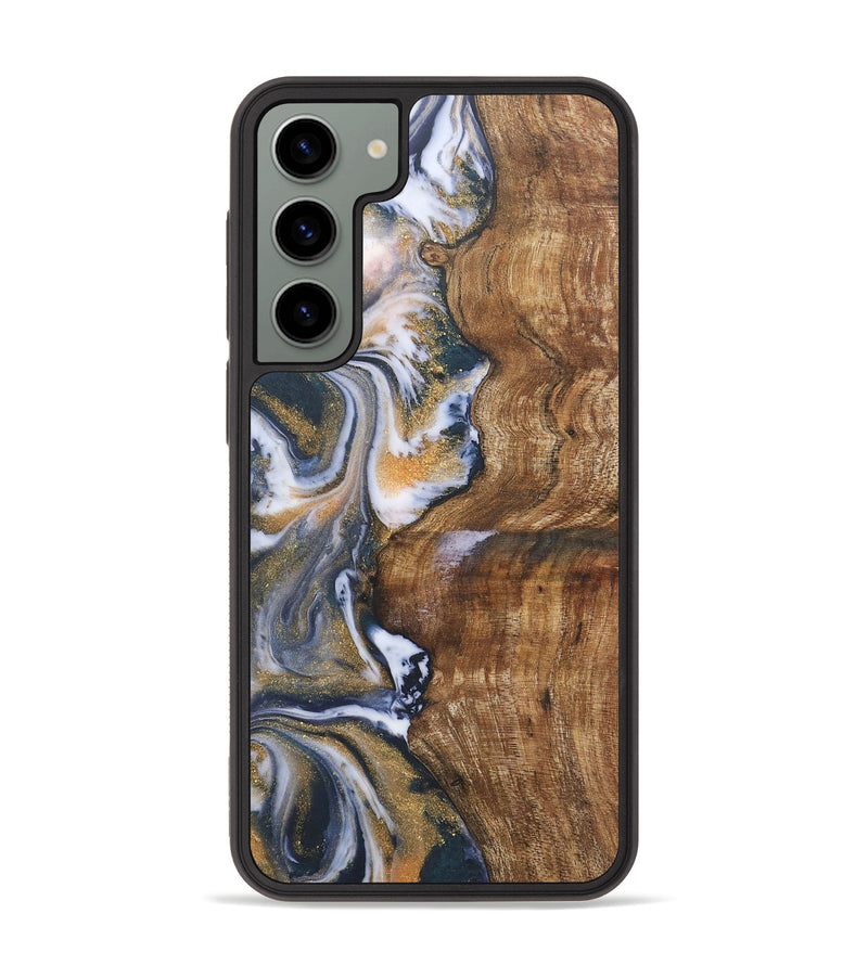 Galaxy S23 Plus Wood Phone Case - Wendi (Teal & Gold, 724213)