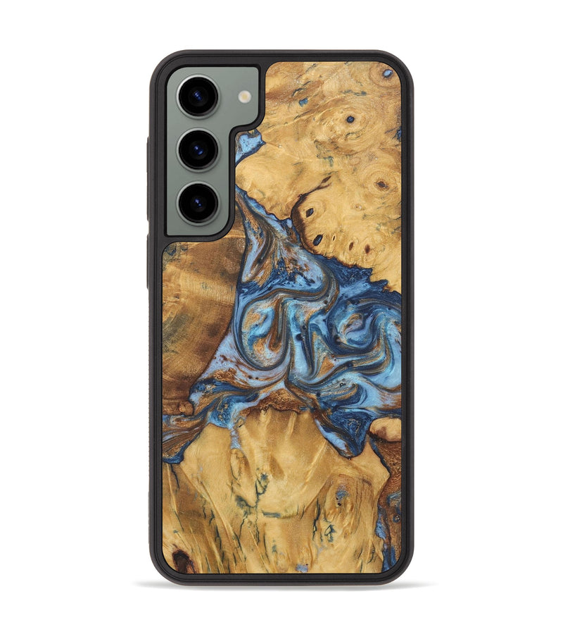 Galaxy S23 Plus Wood Phone Case - Leanne (Teal & Gold, 724217)