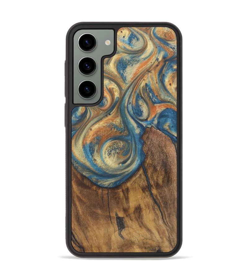 Galaxy S23 Plus Wood Phone Case - Mateo (Teal & Gold, 724224)