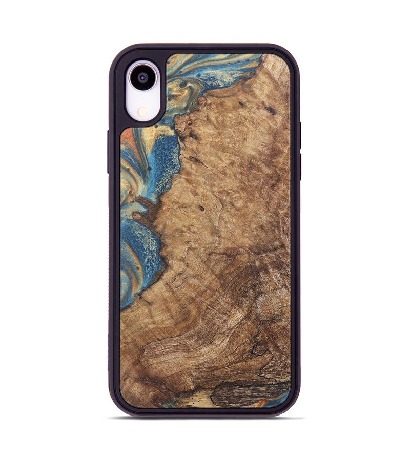 iPhone Xr Wood Phone Case - Chester (Teal & Gold, 724225)