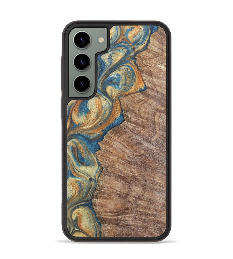 Galaxy S23 Plus Wood Phone Case - Greg (Teal & Gold, 724228)