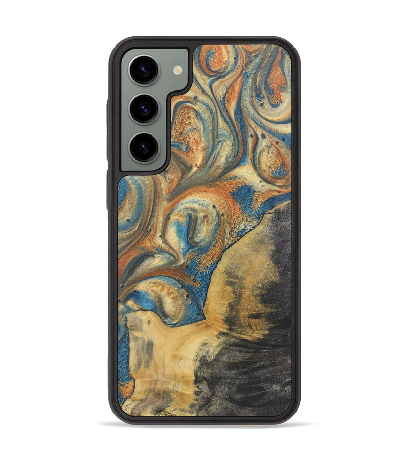 Galaxy S23 Plus Wood Phone Case - Lucile (Teal & Gold, 724229)