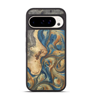 Pixel 9 Wood Phone Case - Dante (Teal & Gold, 724230)