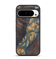 Pixel 9 Wood Phone Case - Perla (Teal & Gold, 724232)