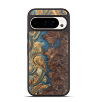 Pixel 9 Wood Phone Case - Keri (Teal & Gold, 724233)