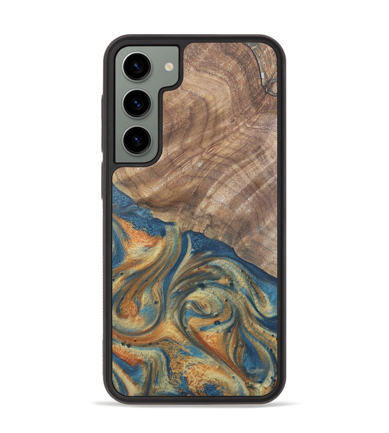 Galaxy S23 Plus Wood Phone Case - Jimena (Teal & Gold, 724235)