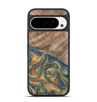 Pixel 9 Wood Phone Case - Jimena (Teal & Gold, 724235)