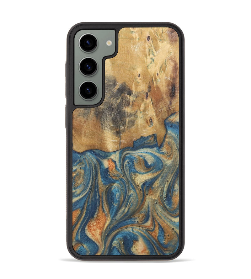 Galaxy S23 Plus Wood Phone Case - Cadence (Teal & Gold, 724236)