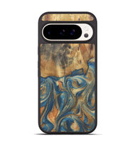 Pixel 9 Wood Phone Case - Cadence (Teal & Gold, 724236)