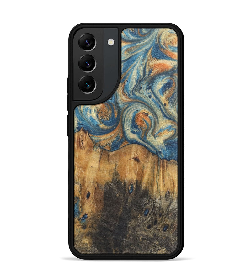 Galaxy S22 Plus Wood Phone Case - Lola (Teal & Gold, 724237)