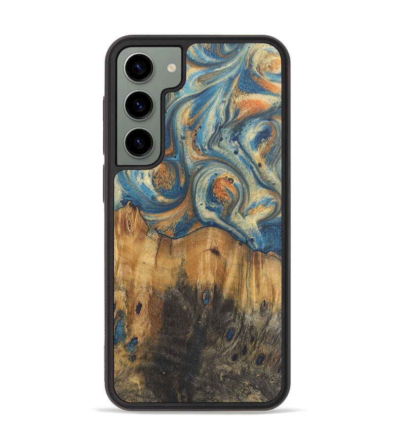 Galaxy S23 Plus Wood Phone Case - Lola (Teal & Gold, 724237)