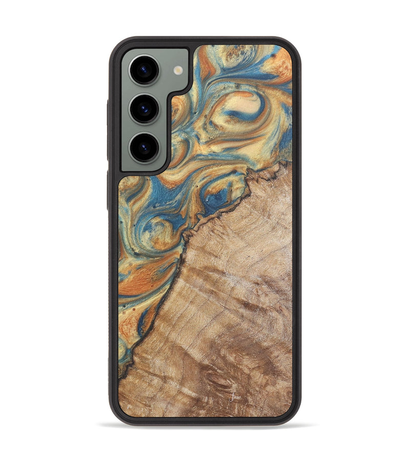 Galaxy S23 Plus Wood Phone Case - Mabel (Teal & Gold, 724238)