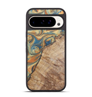 Pixel 9 Wood Phone Case - Mabel (Teal & Gold, 724238)