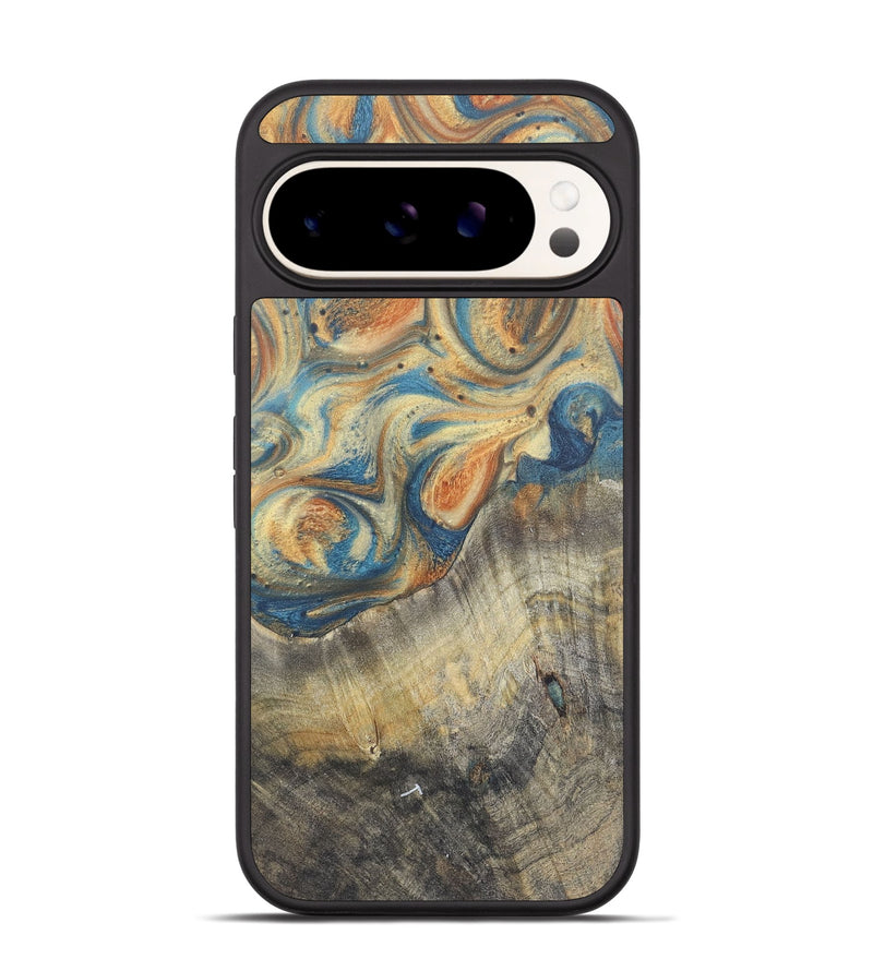 Pixel 9 Wood Phone Case - Bentley (Teal & Gold, 724239)