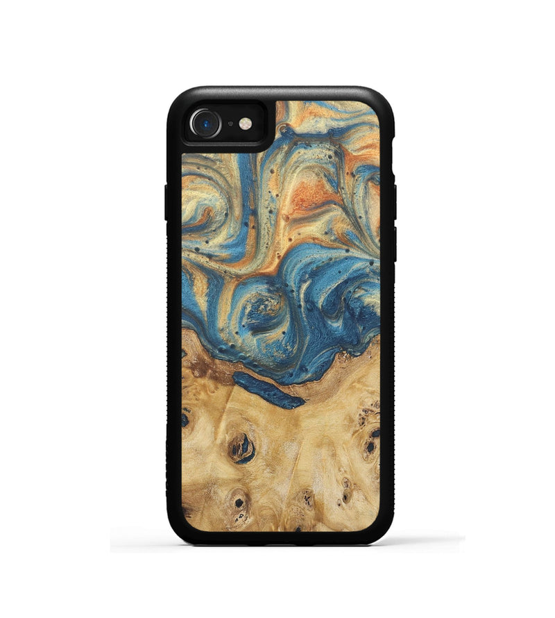 iPhone SE Wood Phone Case - Shaun (Teal & Gold, 724240)