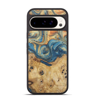 Pixel 9 Wood Phone Case - Shaun (Teal & Gold, 724240)