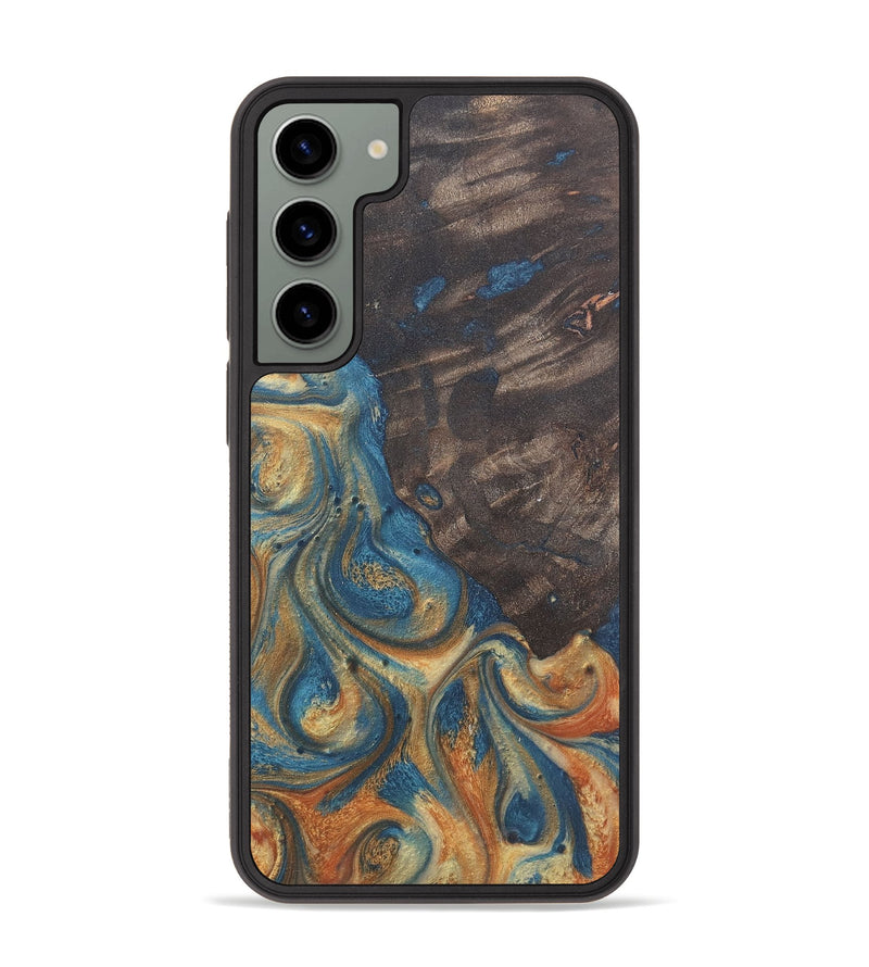 Galaxy S23 Plus Wood Phone Case - Giuliana (Teal & Gold, 724241)