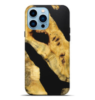 iPhone 14 Pro Max Wood Live Edge Phone Case - Ryan (Pure Black, 724250)