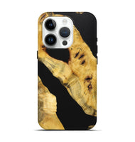 iPhone 15 Pro Wood Live Edge Phone Case - Ryan (Pure Black, 724250)