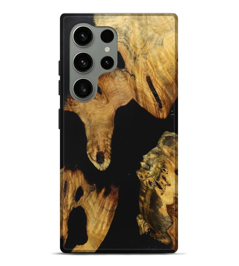 Galaxy S24 Ultra Wood Live Edge Phone Case - Jenna (Pure Black, 724252)