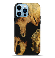 iPhone 14 Pro Max Wood Live Edge Phone Case - Jenna (Pure Black, 724252)