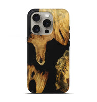 iPhone 16 Pro Wood Live Edge Phone Case - Jenna (Pure Black, 724252)