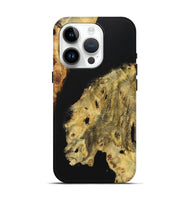 iPhone 15 Pro Wood Live Edge Phone Case - Melanie (Pure Black, 724253)