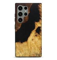 Galaxy S24 Ultra Wood Live Edge Phone Case - Tamara (Pure Black, 724254)