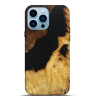 iPhone 14 Pro Max Wood Live Edge Phone Case - Tamara (Pure Black, 724254)