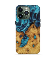 iPhone 13 Pro Wood Live Edge Phone Case - Peyton (Blue, 724255)