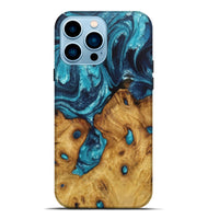 iPhone 14 Pro Max Wood Live Edge Phone Case - Peyton (Blue, 724255)