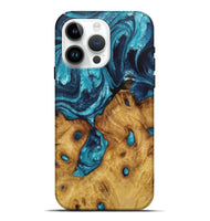 iPhone 15 Pro Max Wood Live Edge Phone Case - Peyton (Blue, 724255)