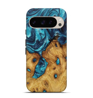 Pixel 9 Wood Live Edge Phone Case - Peyton (Blue, 724255)