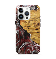 iPhone 15 Pro Wood Live Edge Phone Case - Aaliyah (Red, 724258)