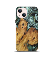 iPhone 13 mini Wood Live Edge Phone Case - Russell (Green, 724267)