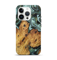 iPhone 15 Pro Wood Live Edge Phone Case - Russell (Green, 724267)