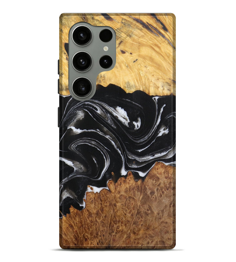 Galaxy S24 Ultra Wood Live Edge Phone Case - Jorge (Black & White, 724269)