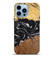 iPhone 14 Pro Max Wood Live Edge Phone Case - Jorge (Black & White, 724269)