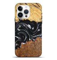 iPhone 15 Pro Max Wood Live Edge Phone Case - Jorge (Black & White, 724269)