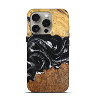 iPhone 16 Pro Wood Live Edge Phone Case - Jorge (Black & White, 724269)