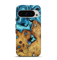 Pixel 9 Wood Live Edge Phone Case - Salvador (Blue, 724278)