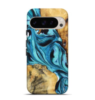 Pixel 9 Wood Live Edge Phone Case - Bart (Blue, 724279)