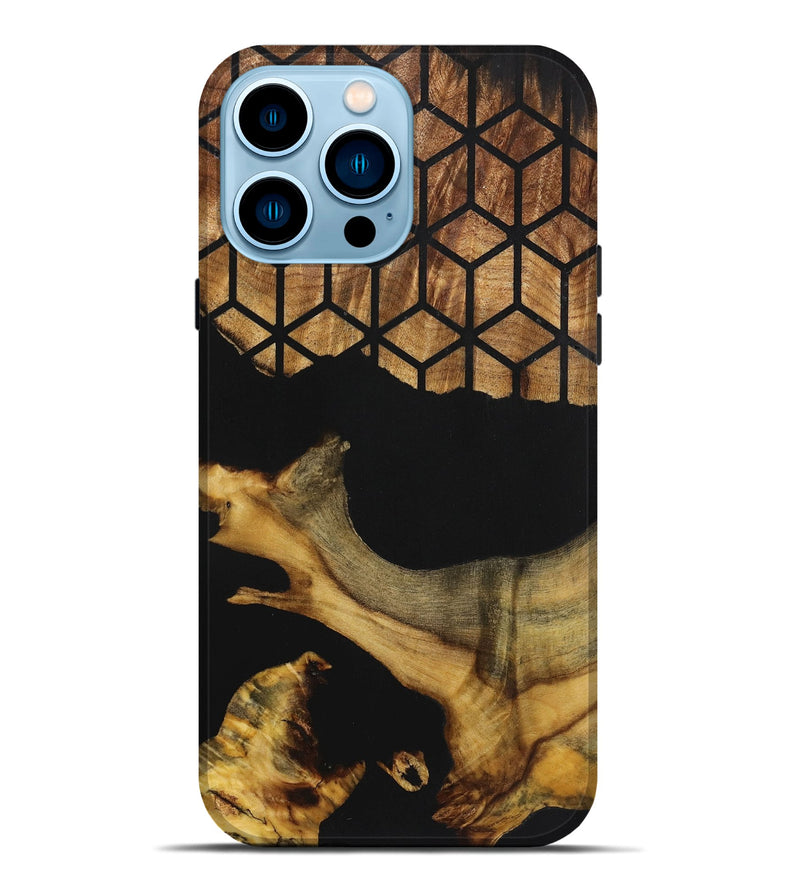 iPhone 14 Pro Max Wood Live Edge Phone Case - Evangeline (Pattern, 724283)