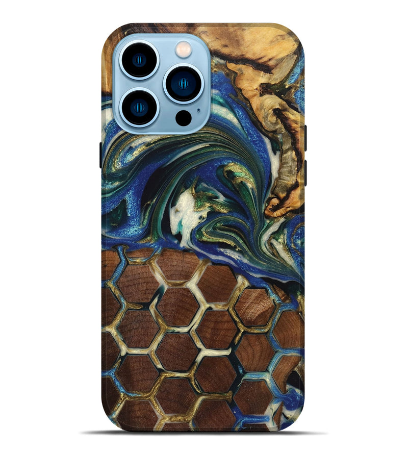 iPhone 14 Pro Max Wood Live Edge Phone Case - Micheal (Pattern, 724288)