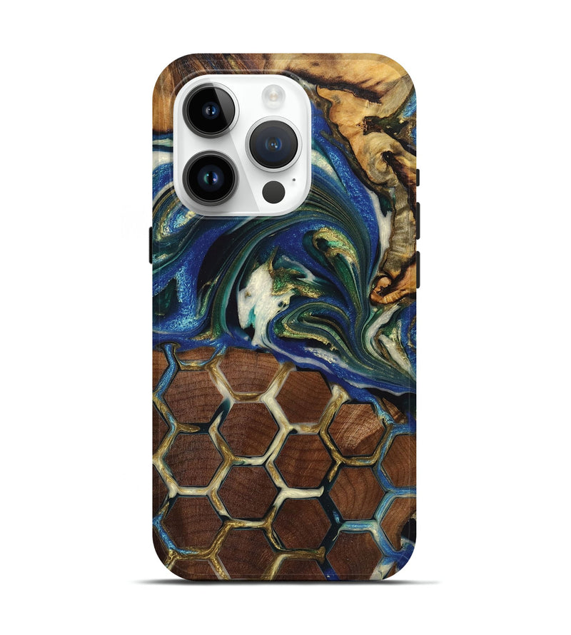 iPhone 15 Pro Wood Live Edge Phone Case - Micheal (Pattern, 724288)