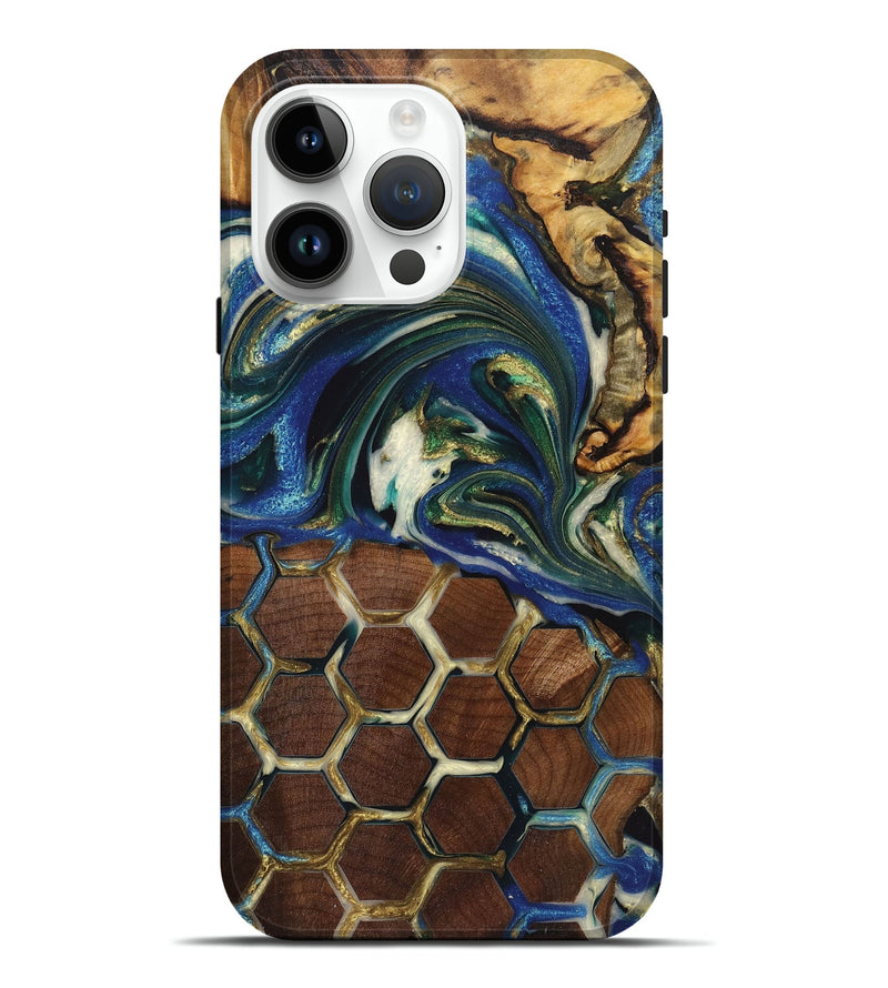 iPhone 15 Pro Max Wood Live Edge Phone Case - Micheal (Pattern, 724288)