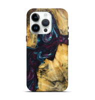 iPhone 15 Pro Wood Live Edge Phone Case - Olivia (Purple, 724290)