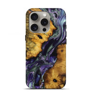 iPhone 16 Pro Wood Live Edge Phone Case - Effie (Purple, 724291)