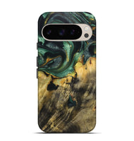 Pixel 9 Pro ResinArt Live Edge Phone Case - Katlyn (Teal & Gold, 724296)